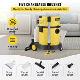 SucceBuy Wet Dry Vacuum Cleaner 5.3 Gallon 2 Peak HP 4-in-1 Portable Shop Vacuum with Blow and Spray Function for Household Car
