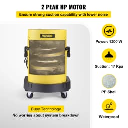SucceBuy Wet Dry Vacuum Cleaner 5.3 Gallon 2 Peak HP 4-in-1 Portable Shop Vacuum with Blow and Spray Function for Household Car