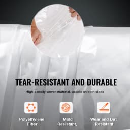 SucceBuy Transparent PVC Tarpaulin Rainproof Cloth Garden Pergola Tarp Curtain Balcony Windows Clear Tarp Rain Cover for Garden