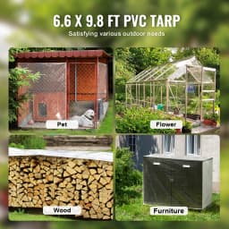 SucceBuy Transparent PVC Tarpaulin Rainproof Cloth Garden Pergola Tarp Curtain Balcony Windows Clear Tarp Rain Cover for Garden