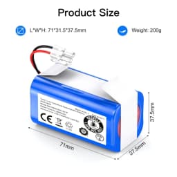 Original 14.8V 2600mAh Robot Vacuum Replacement Battery For ILIFE A4,A4s,A6,A7,A8,A9,V7,V7S Robot INR18650 M26-4S1P Batteries