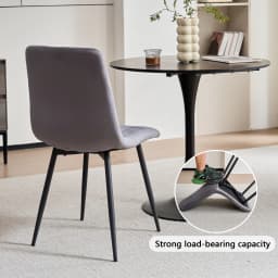 EGOONM Set of 2/4/6 Dining Room Chairs,Upholstered Chairs,Design Chair with Backrest,Velvet Seat,Metal Frame Kitchen Living Room