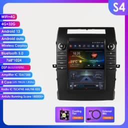 Hizpo For Tesla Style Autoradio For Toyota Verso Corolla 2004-2009 2006 Carplay 4G GPS Car Radio Multimedia 2din Android Auto BT