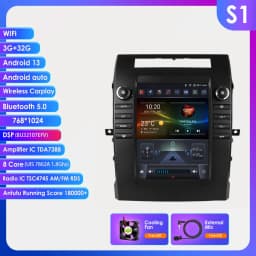Hizpo For Tesla Style Autoradio For Toyota Verso Corolla 2004-2009 2006 Carplay 4G GPS Car Radio Multimedia 2din Android Auto BT