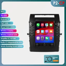 Hizpo For Tesla Style Autoradio For Toyota Verso Corolla 2004-2009 2006 Carplay 4G GPS Car Radio Multimedia 2din Android Auto BT