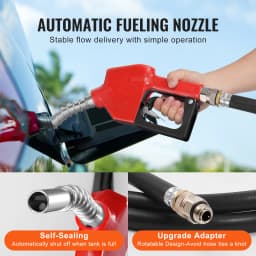 SucceBuy 48 Gal Portable Diesel Fuel Tank 10.6GPM with 12V Electric Pump & Hose Gasoline Transfer Tank for Fuel Transportation
