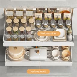 Multifuctional Pull Out Tray Organizer Kitchen Storage Rack Cabinet Under Sink Spice Boxes Slide Drawer Style Bowl Dish Shelf