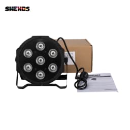 SHEHDS 1pcs 7x12W RGBW 4in1 LED Par Lighting Fixed Plug for DJ Disco Wedding Christmas Decoration Party