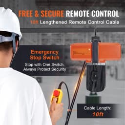 SucceBuy 1100 lbs Electric Chain Hoist 9.2 ft/min Single Phase Overhead Crane with G100 Chain Wired Control for Garage Lifting