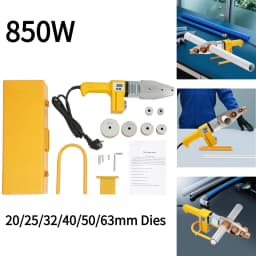 850W Pipe Welding Machine 20-63mm PPR Welder with 6 Die Heads Digital Display for Home Construction Water Pipe Repair