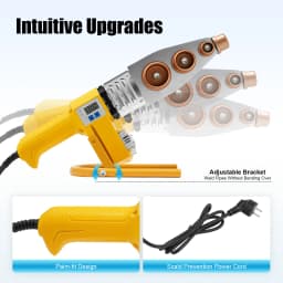 850W Pipe Welding Machine 20-63mm PPR Welder with 6 Die Heads Digital Display for Home Construction Water Pipe Repair