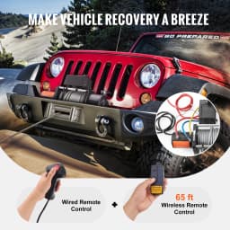 SucceBuy 18000lbs Electric Winch Car Truck Steel Cable Winch with 85ft Wire Rope Wireless Remote Control for Towing Off-Road SUV