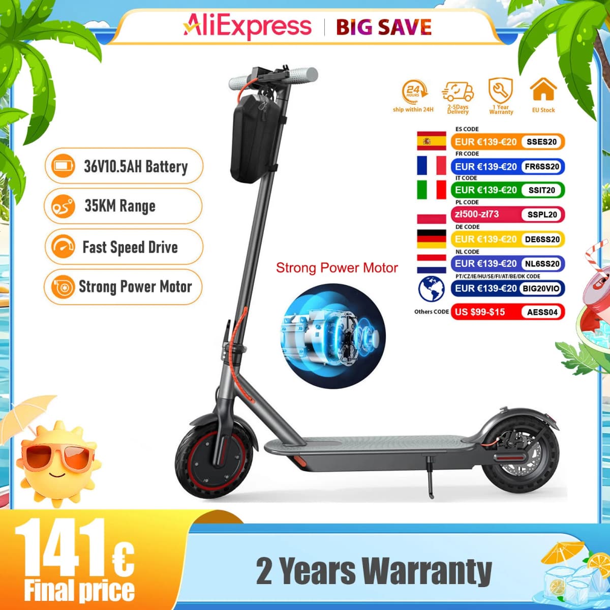 2026 New AOVOPRO M365 Pro 10.5AH Electric Scooter IP65 Waterproof 8.5 Inch Solid Anti-Skid Electric Kick Scooter Europe Warehouse