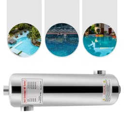 Pool Heat Exchanger Swimming Pool Heat Exchanger Pool Heating System Stainless Steel 60 kW 485*134mm