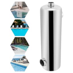 Pool Heat Exchanger Swimming Pool Heat Exchanger Pool Heating System Stainless Steel 60 kW 485*134mm
