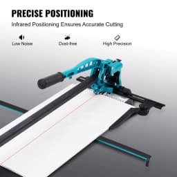 SucceBuy Manual Tile Cutter Ceramic Tile Cutter with Tungsten Carbide Cutting Wheel Infrared Positioning Anti-Skid Feet