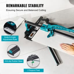 SucceBuy Manual Tile Cutter Ceramic Tile Cutter with Tungsten Carbide Cutting Wheel Infrared Positioning Anti-Skid Feet