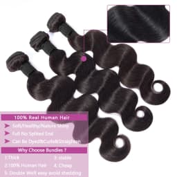 2x6 Middle Part Lace Closure with Bundles 20 22 24 inch Body Wave Human Hair Bundles with Closure Brazilian Raw Hair Extensions