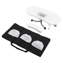 White Manicure Table, Salon Beauty Nail Desk with Fan, Foldable, Portable, with Carry Bag