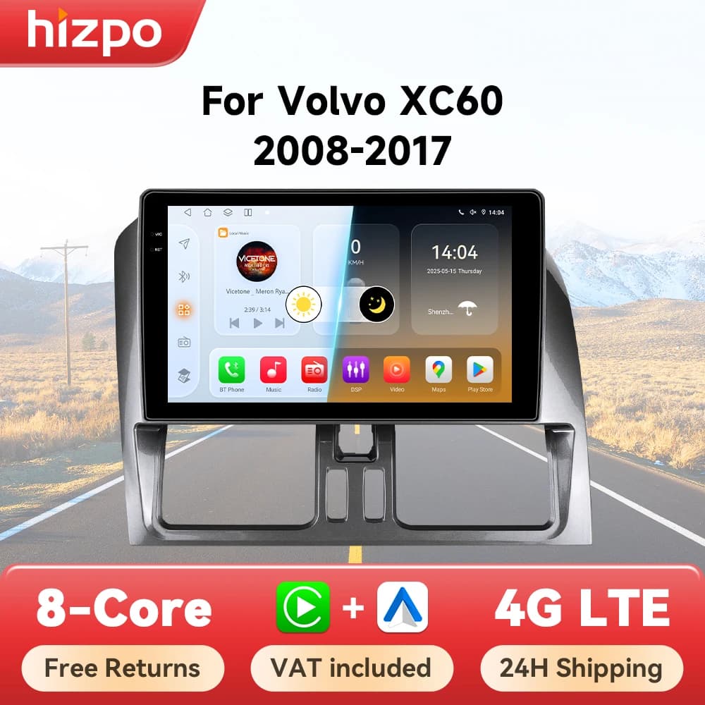 Hizpo Car Intelligent Systems Radio For Volvo XC60 Que 1 2008 - 2017 CarPlay Android Auto GPS Navigation Wifi No 2 Din 2din DVD