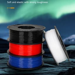 KINGROON 3D Printer Filament TPU 1KG 1.75mm Soft Flexible 3D Printing Material High Resilience TPU Plastic Net Weight 1kg/roll