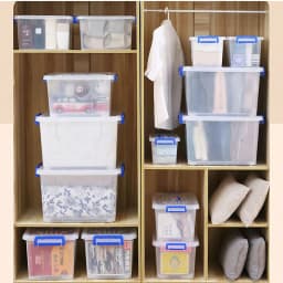 Storage Box with Lid Organizer Box Stackable Storage Trunk Storage Container Closet Organizer with Wheels Home Organizer