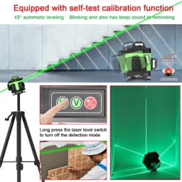 4D 16 Lines Laser Level 3° Self-leveling Machine Rechargeable Lithium Battery Leveling Tool Omnidirectional Ground Wall Sticker