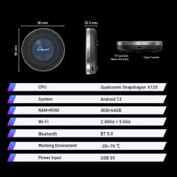 OTTOCAST OttoAiBox i3 Wireless CarPlay Snapdragon 6125 Android 13 AI Box for Netflix for BMW ID6 ID7 ID8 ID9 Car Accessories