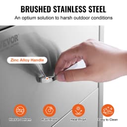 SucceBuy 18x20.6inch Outdoor Kitchen Drawers Flush Mount Double BBQ Drawers Stainless Steel with Handle for Outdoor Kitchens