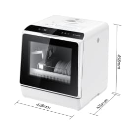 BlitzHome BH-CDW1 Smart Portable Countertop Dishwasher with APP Control 4-6 Sets Big Capacity Dual Water Inlet Modes Washers