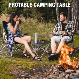 Mini Folding Table 40x35x32cm Portable Camping Table with Aluminum Table Top Carry Bag for Camping Picnic Fishing