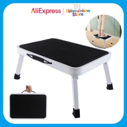 Foldable Step Stool Single Step Ladder | Heavy Duty Portable Foot Stool