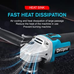Drillpro 800W 125mm Cordless Brushless Angle Grinder For Makita 18V Battery Electric Grinding Polishing Machine