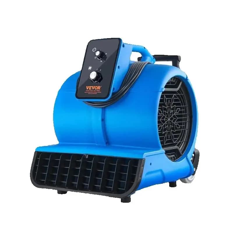 SucceBuy Floor Blower 1400 RPM 4000 CFM Air Mover for Drying and Cooling Carpet Dryer Fan with 3 Angles Timer 3-Speed Adjustment