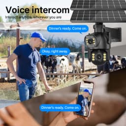 8MP/4K 4G SIM Card Solar Outdoor Camera HD 5X Zoom Panoramic Camera PIR Human Body Sensor With Solar Panel Battery Life Camera