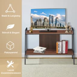 TV wardrobe, 2 Tier TV Shelf, TV table for television up to 32 inches, TV Entertainment Center for living room