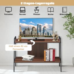 TV wardrobe, 2 Tier TV Shelf, TV table for television up to 32 inches, TV Entertainment Center for living room