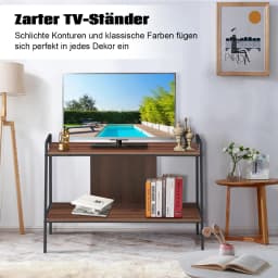 TV wardrobe, 2 Tier TV Shelf, TV table for television up to 32 inches, TV Entertainment Center for living room