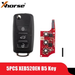 5PCS XHORSE XEB520EN Second Generation B5 Key with XT57 Super Chip 3 Buttons