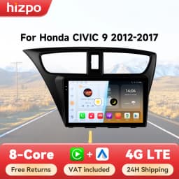 Hizpo Wireless CarPlay Android Auto Car Radio for Honda Civic 9 2012 - 2017 GPS Smart Systems Autoradio Octa Core 6115 GPS Navi