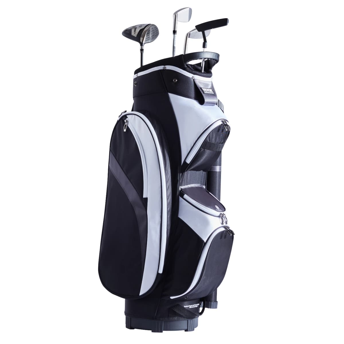 SucceBuy Golf Cart Bag 36” Multiple Pockets Premium Nylon Cart Bag Durable Golf Bags for Men Women Black Color-Block