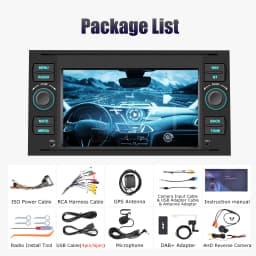 DAB For Ford Transit MK7 Fiesta Fusion Kuga C/S-Max Galaxy Android 13 2+64G Apple Carplay Android Auto Car Stereo GPS WIFI RDS