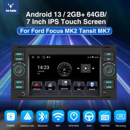 DAB For Ford Transit MK7 Fiesta Fusion Kuga C/S-Max Galaxy Android 13 2+64G Apple Carplay Android Auto Car Stereo GPS WIFI RDS