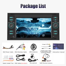 DAB For Ford Transit MK7 Fiesta Fusion Kuga C/S-Max Galaxy Android 13 2+64G Apple Carplay Android Auto Car Stereo GPS WIFI RDS