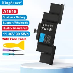 KingSener A1618 Battery For Apple MacBook Pro 15" Retina A1398 2015 Year 020-00079 MJLQ2LL/A MJLT2LL/A With Free Tools 11.36V 99.5Wh