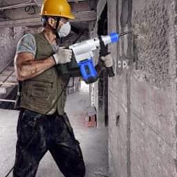 Corded 1500W SDS Plus Rotary Hammer Drill, 4-Function Heavy Duty with Multi-Position Handle – Includes Bits & Chisels