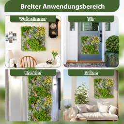 2x50 cm Artificial Hend plants Wall Panels With Diverse Art plants Simulated Lawn Wall Panels
