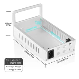 Nobsound Full Aluminum Amplifier Chassis DIY Power Amp Enclosure Metal Case Box w/Handle
