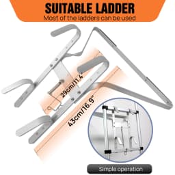 V-Shaped Ladder Stand Off, Alloy Aluminum for Downpipe, Non-slip Mat, for Universal Ladder, Incease Ladder Safety