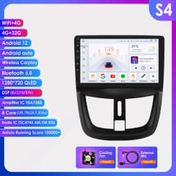 360Camera Android 13 Car Radio For PEUGEOT 207 207CC 2006-2015 Car Multimedia GPS 4G Carplay Intelligent Screen autoradio SWC